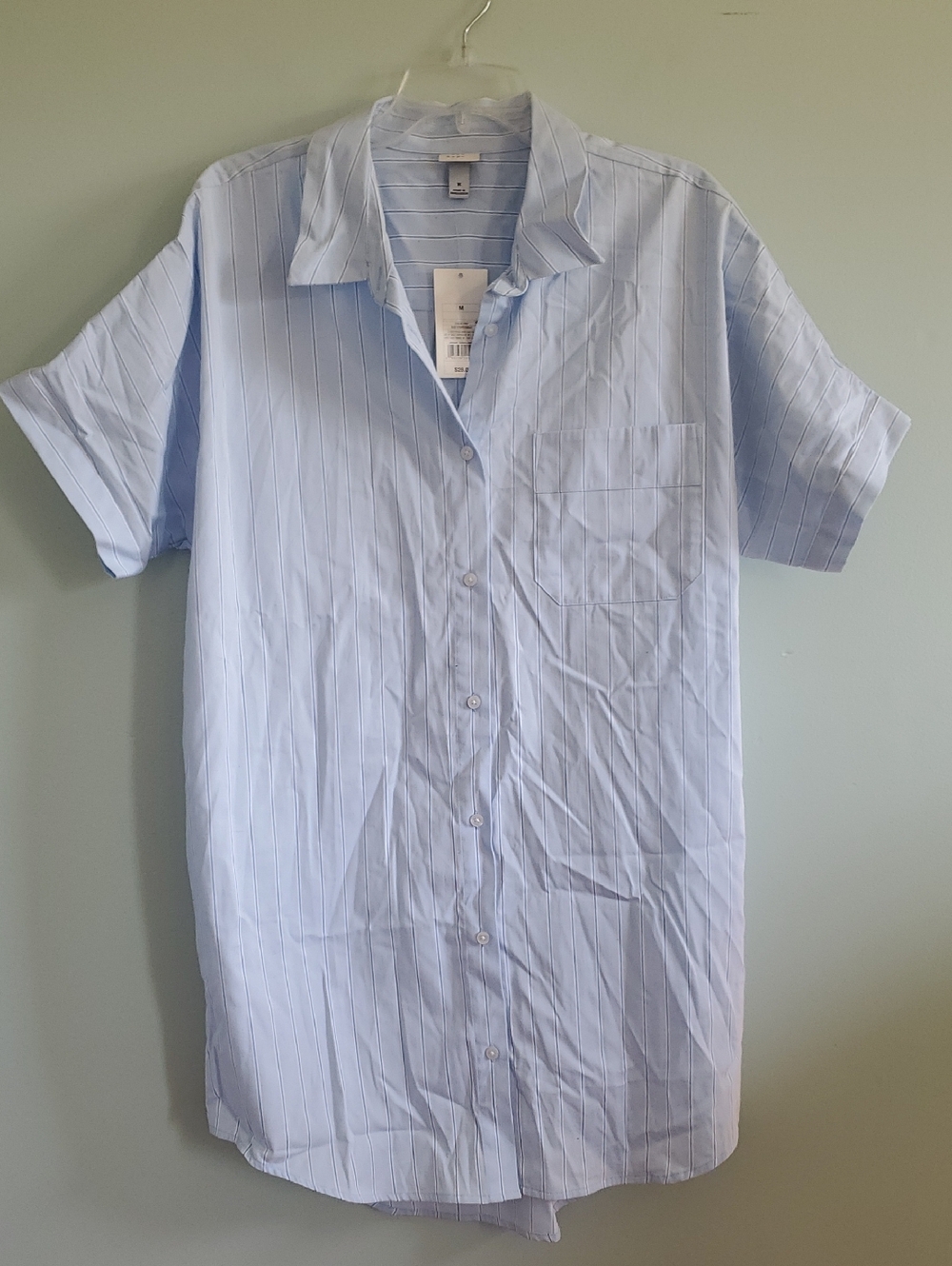 a new day Light Blue Striped Maxi Shirt Dress